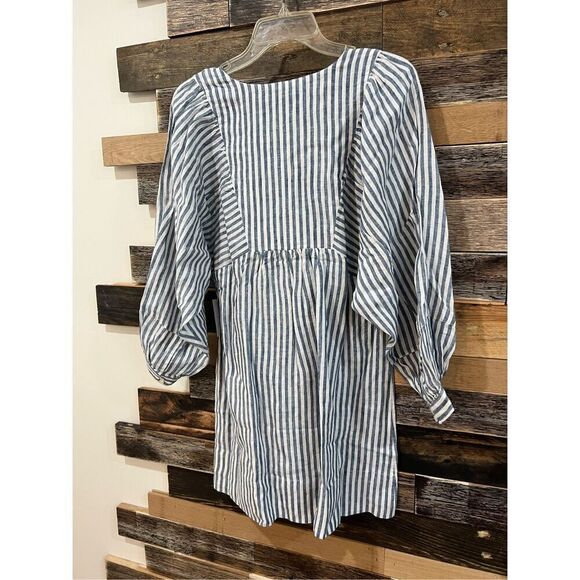 Joie NWT Anjelica Striped Linen Smock Dress sz XS - Picture 3 of 6